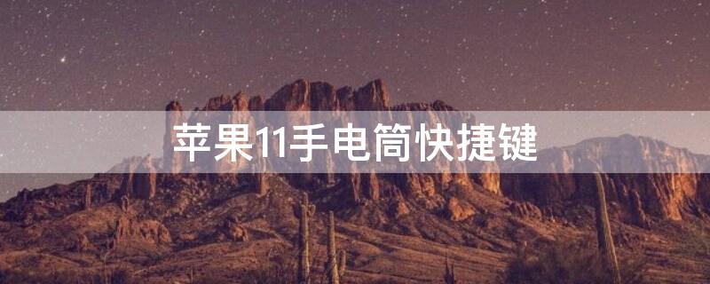 iPhone11手电筒快捷键 iphone11手电筒快捷键关闭