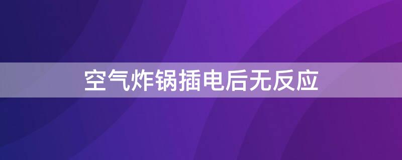 空气炸锅插电后无反应（空气炸锅插电后无反应三本）