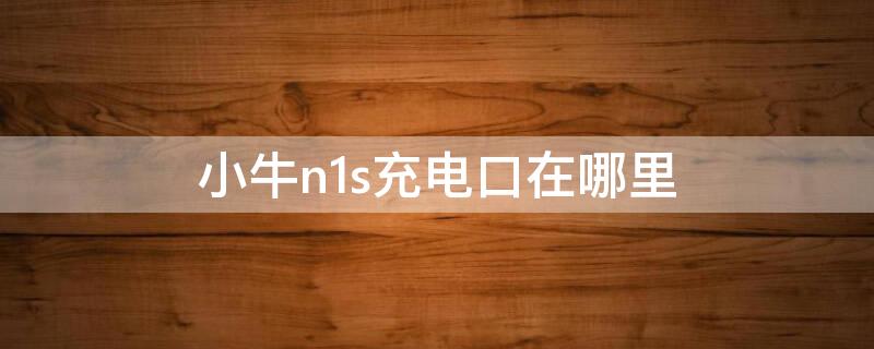 小牛n1s充电口在哪里（小牛n1充电口位置图）