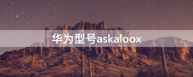 华为型号askaloox（华为型号askaloox多少钱）