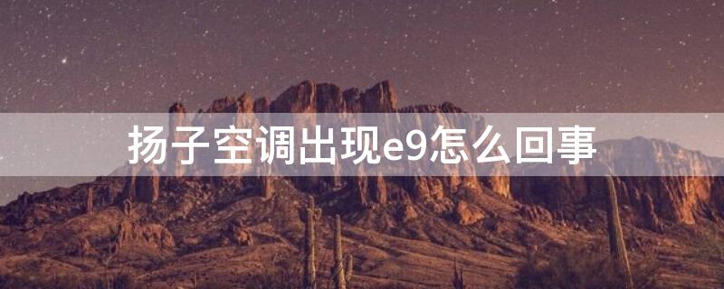 扬子空调出现e9怎么回事（扬子空调出现e9怎么回事啊）
