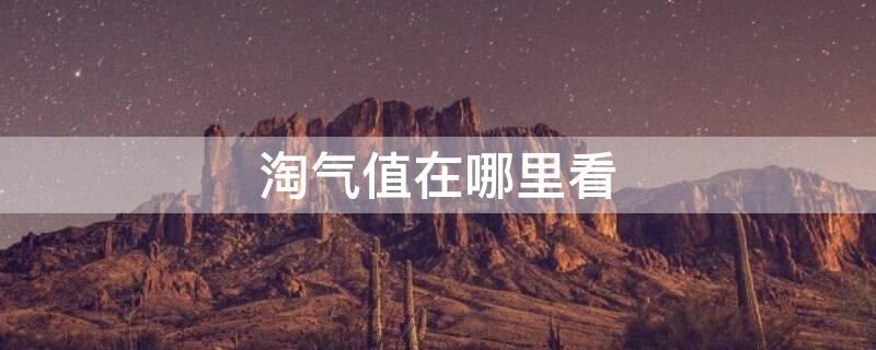 淘气值在哪里看 支付宝淘气值在哪里看