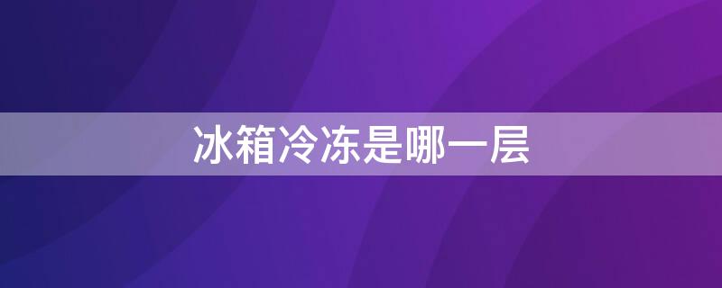 冰箱冷冻是哪一层（冰箱冷冻室除冰）