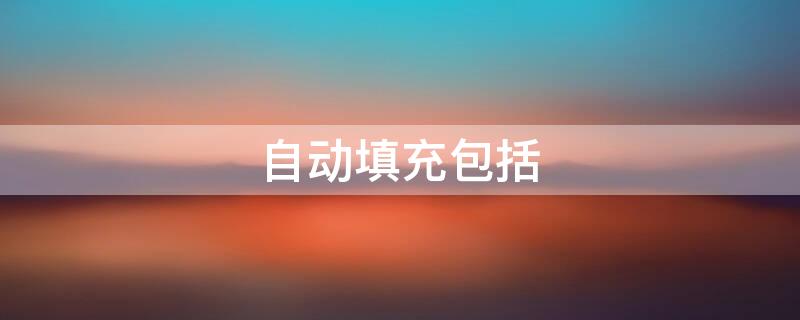 自动填充包括 自动填充包括什么