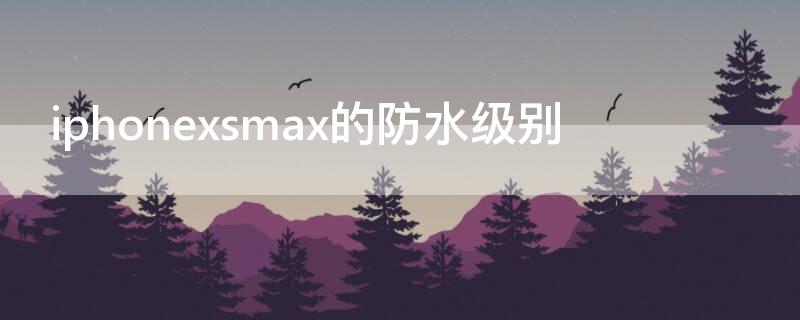 iPhonexsmax的防水级别 iphonexsmax防水评测