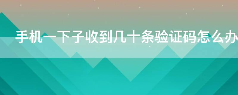 手机一下子收到几十条验证码怎么办 手机一下子接收了好多条验证码短信