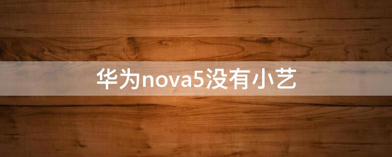 华为nova5没有小艺（为什么华为nova5i没有小艺）