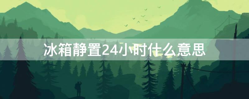冰箱静置24小时什么意思 冰箱为何静置24小时开机