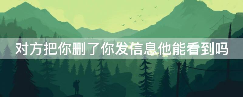 对方把你删了你发信息他能看到吗（单删和互删分别会显示什么）