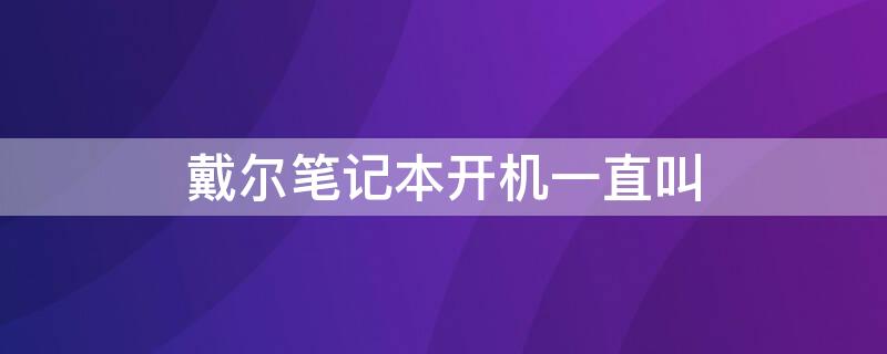 戴尔笔记本开机一直叫（戴尔笔记本开机一直叫启动不起来）