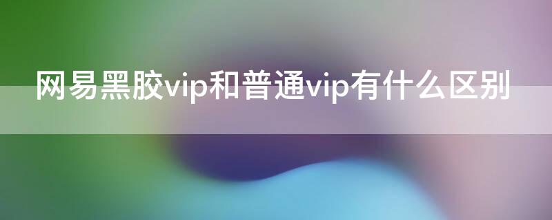 网易黑胶vip和普通vip有什么区别（网易黑胶vip音质有提高吗）