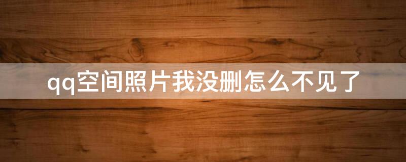qq空间照片我没删怎么不见了（qq空间照片我没删怎么不见了回收站也没有）