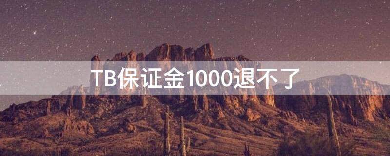 TB保证金1000退不了（淘宝店保证金退不出来怎么办）