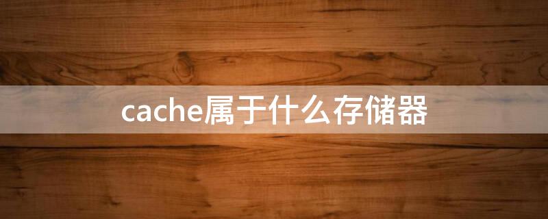 cache属于什么存储器 cache属于什么存储器sram