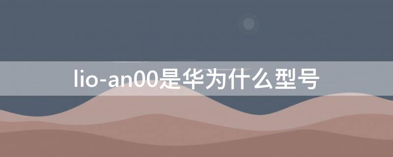 lio-an00是华为什么型号（lio an00华为是什么型号）