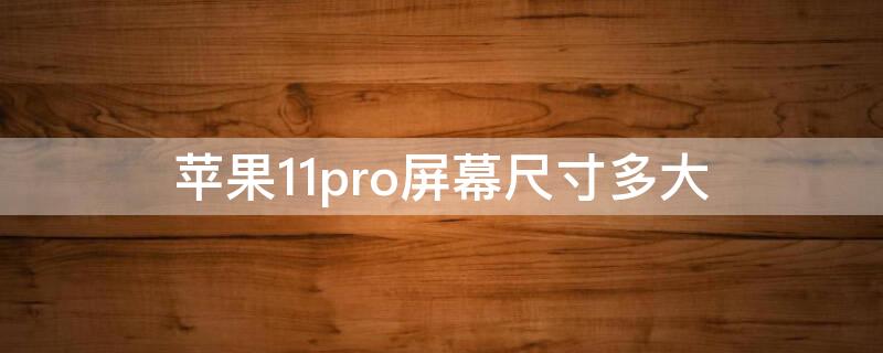 iPhone11pro屏幕尺寸多大 iphone11pro屏幕尺寸多少厘米