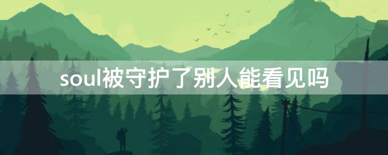 soul被守护了别人能看见吗 soul被守护了别人能看见吗