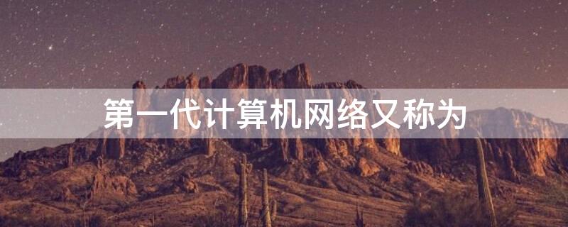 第一代计算机网络又称为 第一代计算机网络又称为什么