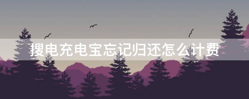 搜电充电宝忘记归还怎么计费 搜电充电宝没还怎么办