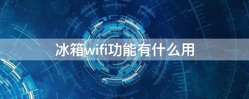 冰箱wifi功能有什么用（冰箱的wifi）