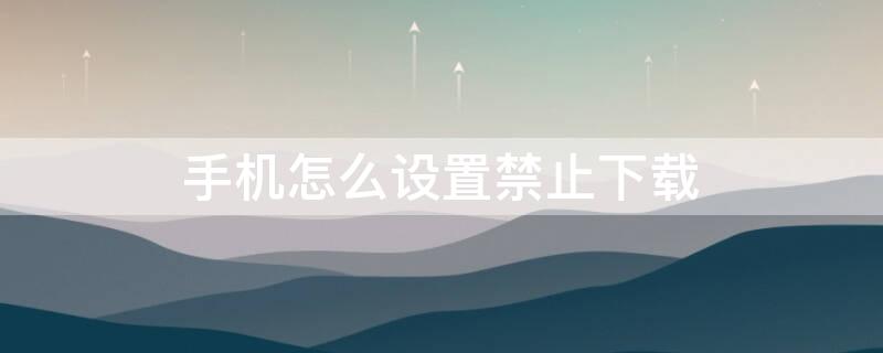 手机怎么设置禁止下载 手机怎么设置禁止下载安装