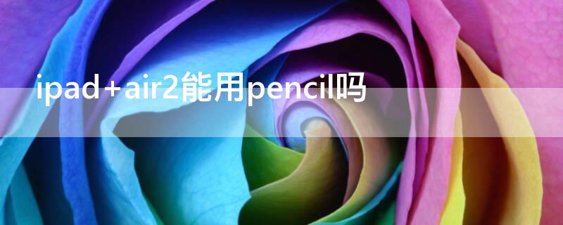 ipad air2能用pencil吗