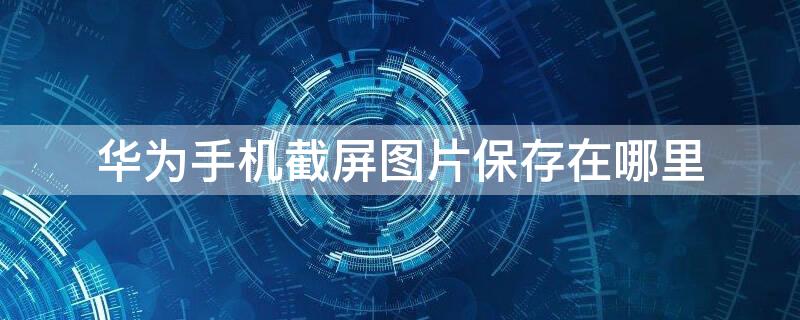 华为手机截屏图片保存在哪里 华为手机截完图保存在哪里