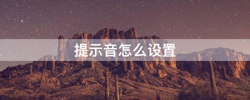 提示音怎么设置（微信短信提示音怎么设置）