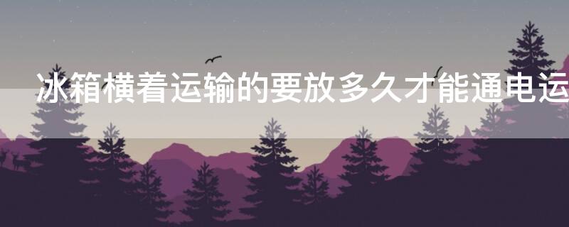 冰箱横着运输的要放多久才能通电运（冰箱横着运输的要放多久才能通电运行）