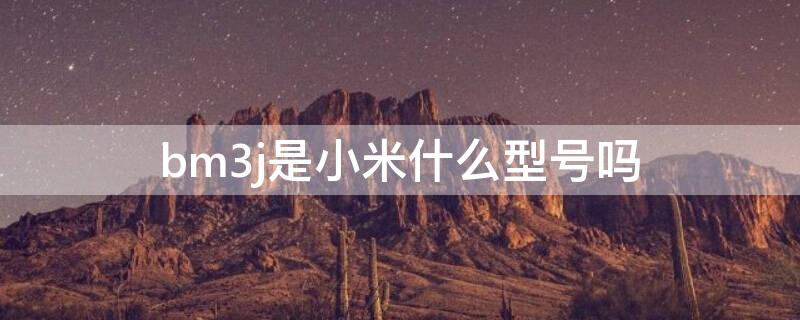 bm3j是小米什么型号吗（小米bm3k是什么手机）
