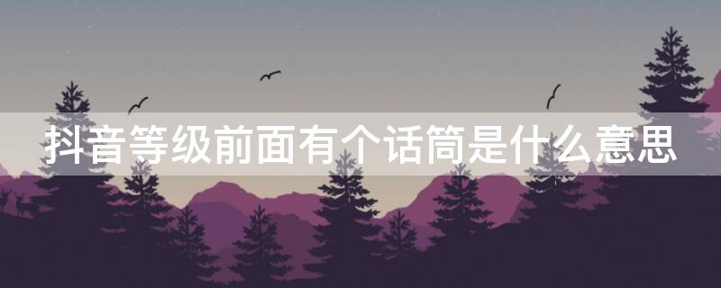 抖音等级前面有个话筒是什么意思（抖音等级框）