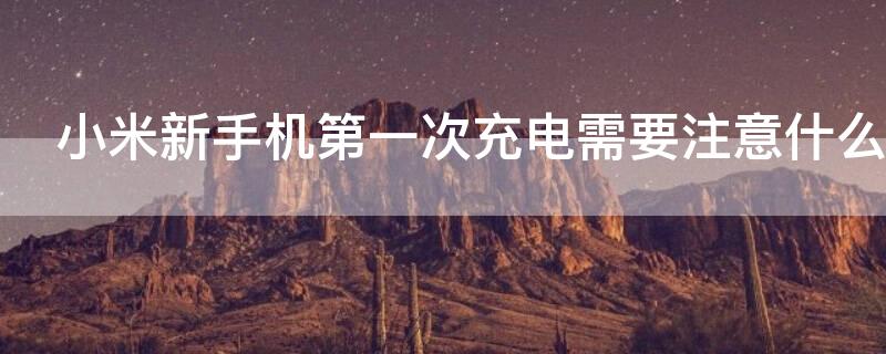 小米新手机第一次充电需要注意什么（小米新手机第一次充电需要多长时间）