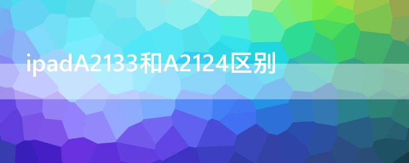 ipadA2133和A2124区别 ipada12和a13差别大吗