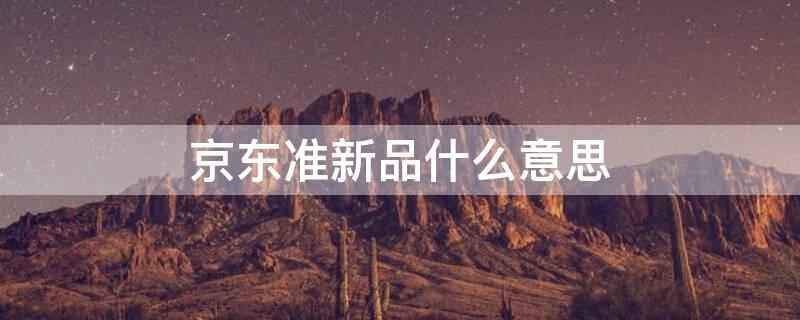 京东准新品什么意思 准新品是什么意思