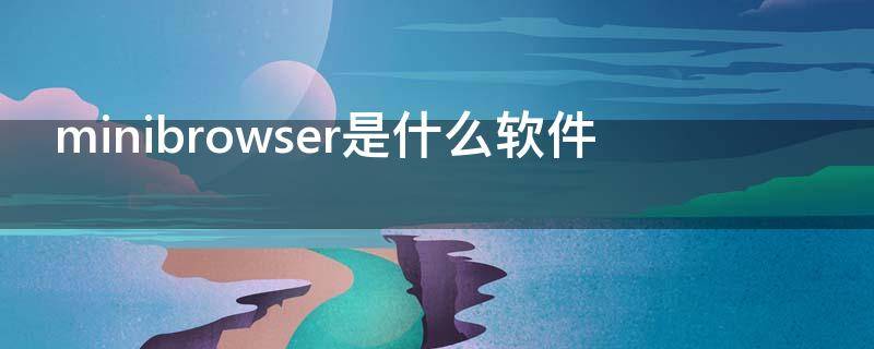 minibrowser是什么软件（mini browser apk）